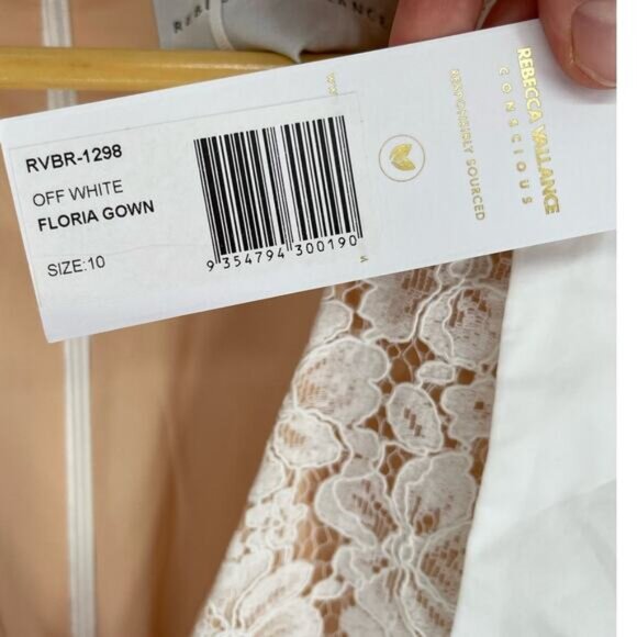 NWT Rebecca Vallance Floria Lace Bow Short Sleeve Wedding Gown Dress US size 6 - Picture 13 of 15